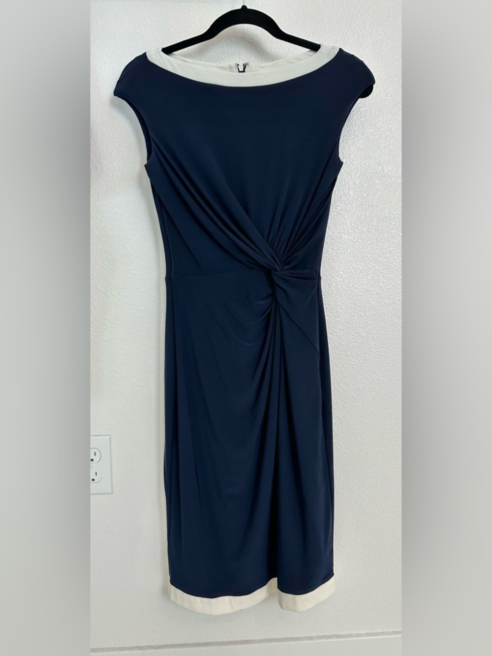 Lauren Ralph Lauren Navy Twist-Knot Dress